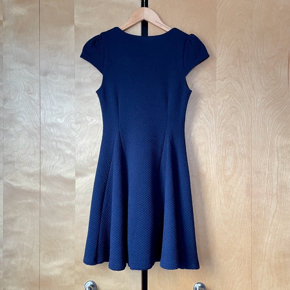 Blue Rain Fit & Flare Cap Sleeve Dress - Picture 3 of 6